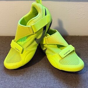 Nike Cycling Shoes with Peloton Clips Yellow Athletic Shoes
